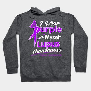 I wearpurple for myself lupus awareness Hoodie